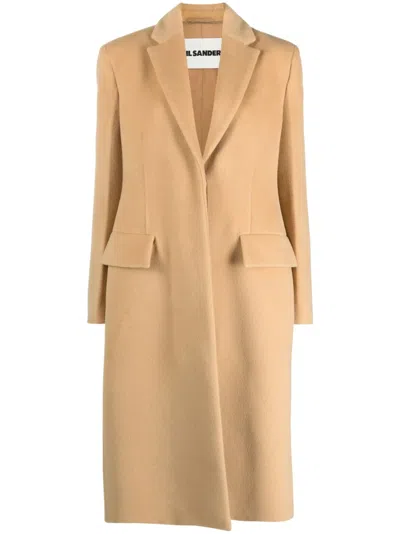 JIL SANDER VIRGIN-WOOL SINGLE-BREASTED COAT