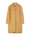 Jil Sander Virgin Wool Single-breasted Coat In Nude