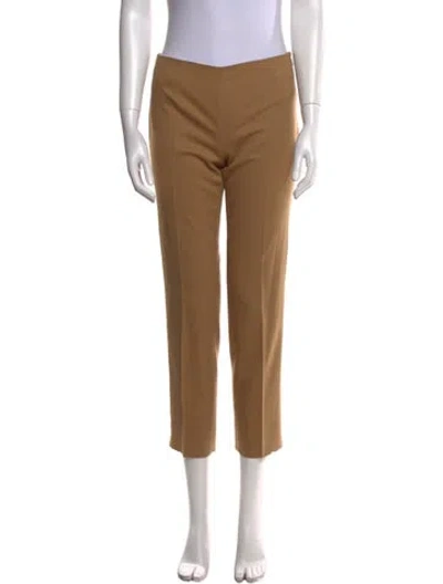 Pre-owned Jil Sander Virgin Wool Skinny Leg Pants In Brown