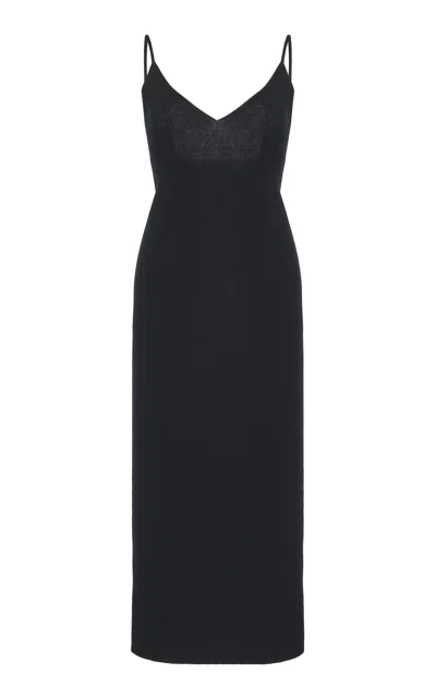 Jil Sander Virgin Wool Sleeveless Dress In Black