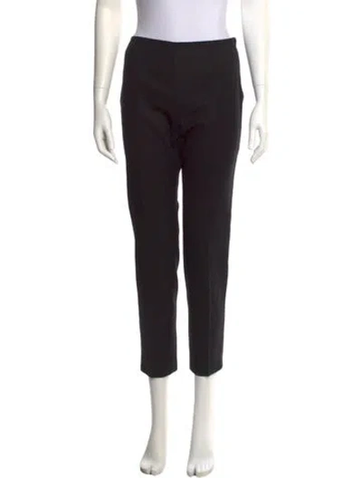 Pre-owned Jil Sander Virgin Wool Straight Leg Pants In Black