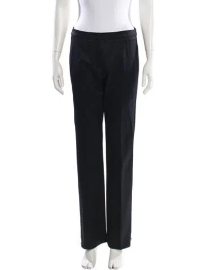 Pre-owned Jil Sander Virgin Wool Straight Leg Pants In Black