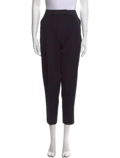 Pre-owned Jil Sander Virgin Wool Straight Leg Pants In Black