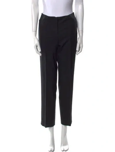 Pre-owned Jil Sander Virgin Wool Straight Leg Pants In Black
