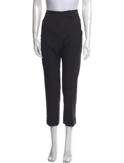 Pre-owned Jil Sander Virgin Wool Straight Leg Pants In Black