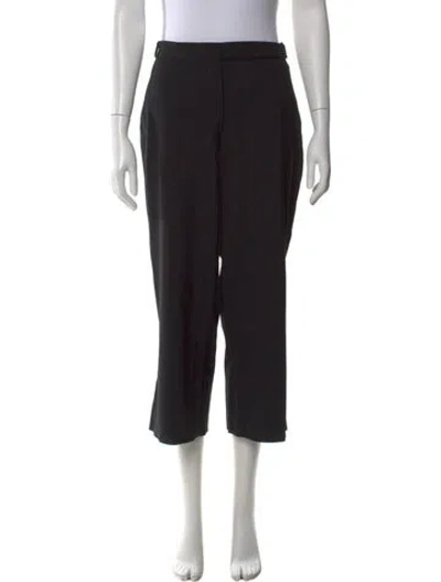Pre-owned Jil Sander Virgin Wool Straight Leg Pants In Black