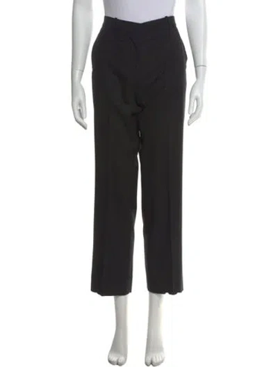 Pre-owned Jil Sander Virgin Wool Straight Leg Pants In Black