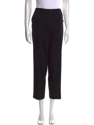 Pre-owned Jil Sander Virgin Wool Straight Leg Pants In Black