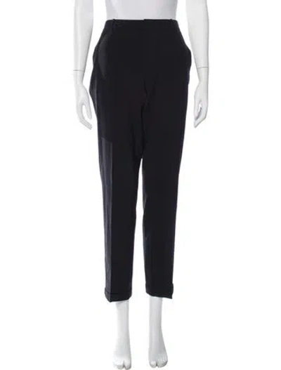 Pre-owned Jil Sander Virgin Wool Straight Leg Pants In Black