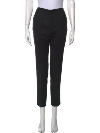 Pre-owned Jil Sander Virgin Wool Straight Leg Pants In Black