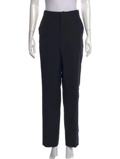 Pre-owned Jil Sander Virgin Wool Straight Leg Pants In Black