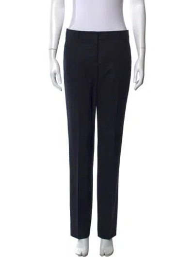 Pre-owned Jil Sander Virgin Wool Straight Leg Pants In Black