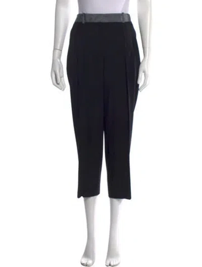 Pre-owned Jil Sander Virgin Wool Straight Leg Pants In Black