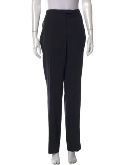 Pre-owned Jil Sander Virgin Wool Straight Leg Pants In Black