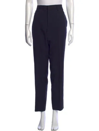 Pre-owned Jil Sander Virgin Wool Straight Leg Pants In Black