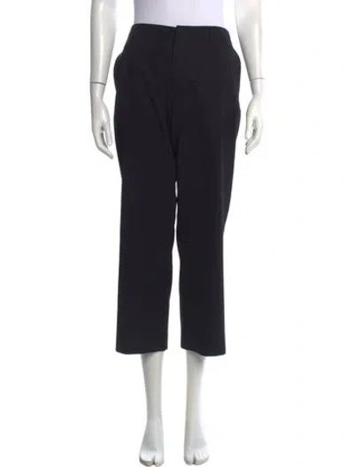 Pre-owned Jil Sander Virgin Wool Straight Leg Pants In Black