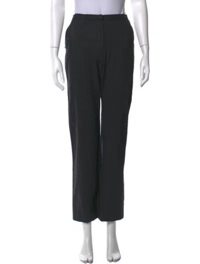 Pre-owned Jil Sander Virgin Wool Straight Leg Pants In Black
