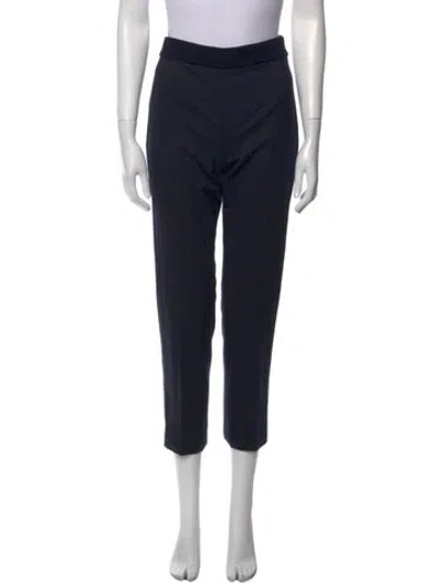 Pre-owned Jil Sander Virgin Wool Straight Leg Pants In Blue
