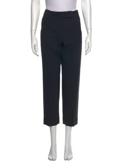 Pre-owned Jil Sander Virgin Wool Straight Leg Pants In Blue