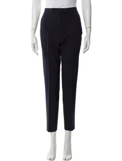 Pre-owned Jil Sander Virgin Wool Straight Leg Pants In Blue