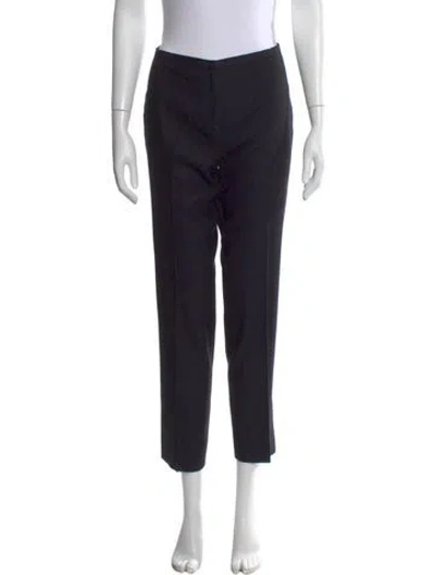 Pre-owned Jil Sander Virgin Wool Straight Leg Pants In Blue