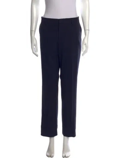 Pre-owned Jil Sander Virgin Wool Straight Leg Pants In Blue