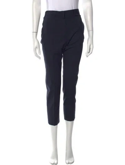 Pre-owned Jil Sander Virgin Wool Straight Leg Pants In Blue