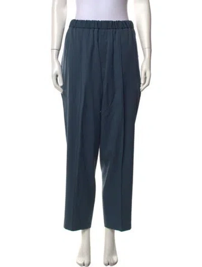 Pre-owned Jil Sander Virgin Wool Straight Leg Pants In Blue