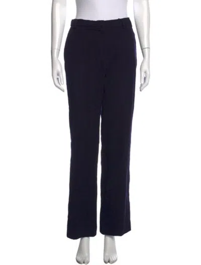 Pre-owned Jil Sander Virgin Wool Straight Leg Pants In Blue