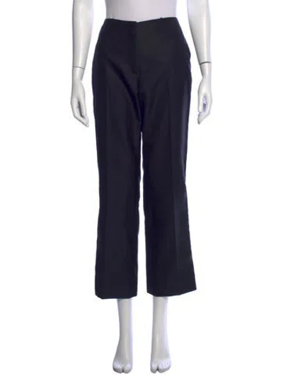 Pre-owned Jil Sander Virgin Wool Straight Leg Pants In Blue