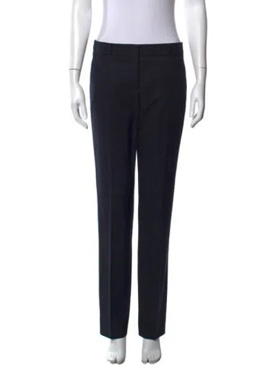 Pre-owned Jil Sander Virgin Wool Straight Leg Pants In Blue