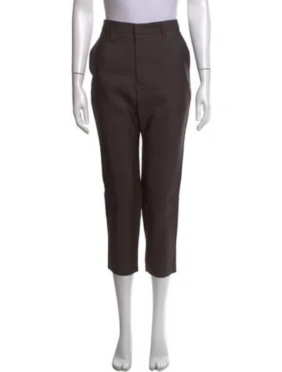 Pre-owned Jil Sander Virgin Wool Straight Leg Pants In Brown