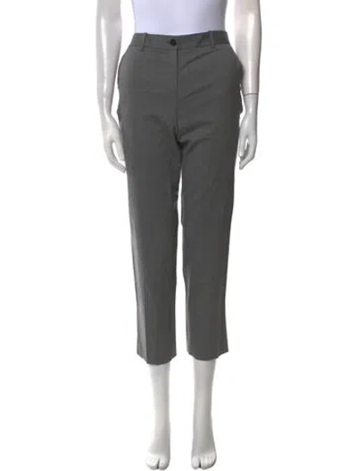 Pre-owned Jil Sander Virgin Wool Straight Leg Pants In Gray