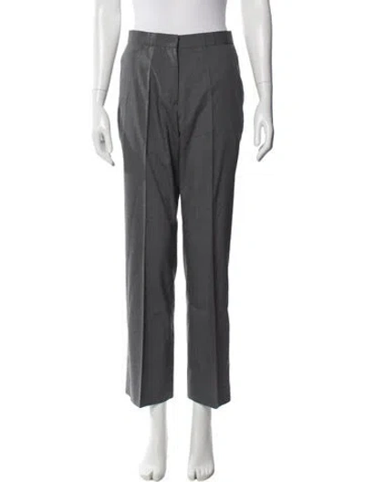 Pre-owned Jil Sander Virgin Wool Straight Leg Pants In Gray