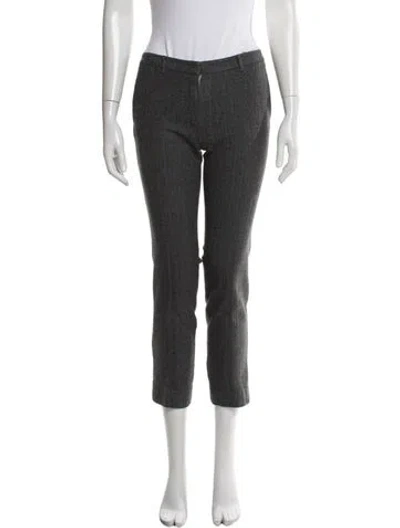 Pre-owned Jil Sander Virgin Wool Straight Leg Pants In Gray