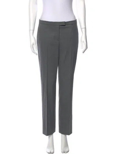 Pre-owned Jil Sander Virgin Wool Straight Leg Pants In Gray