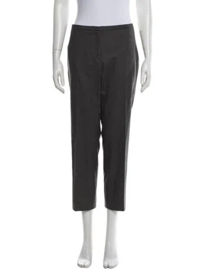 Pre-owned Jil Sander Virgin Wool Straight Leg Pants In Gray