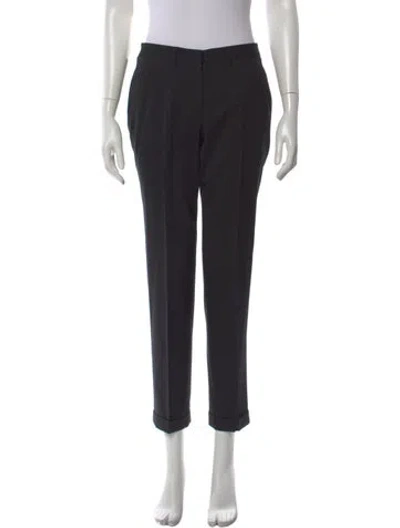 Pre-owned Jil Sander Virgin Wool Straight Leg Pants In Gray