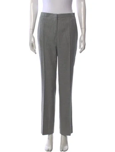 Pre-owned Jil Sander Virgin Wool Straight Leg Pants In Gray