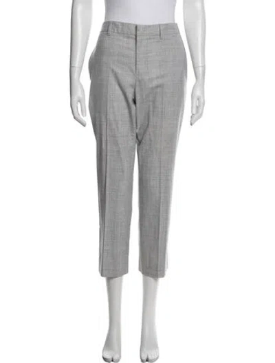 Pre-owned Jil Sander Virgin Wool Straight Leg Pants In Grey