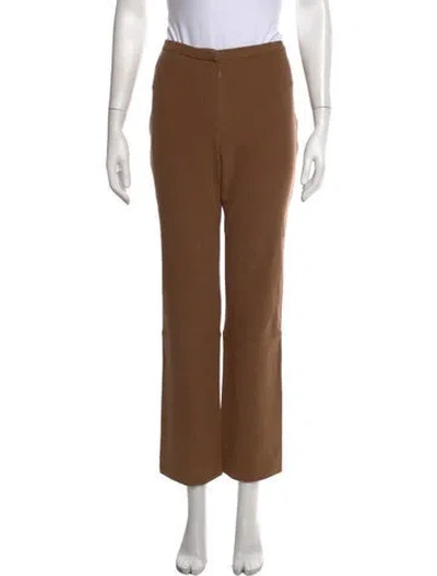 Pre-owned Jil Sander Virgin Wool Straight Leg Pants In Neutrals