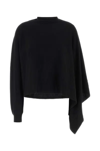 Jil Sander Virgin Wool With Detachable Scarf Sweater In Animal Print