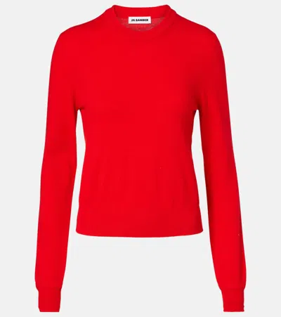 Jil Sander Virgin Wool Sweater In Red
