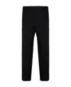 Jil Sander Wool Logo Cuffed Trousers In Black