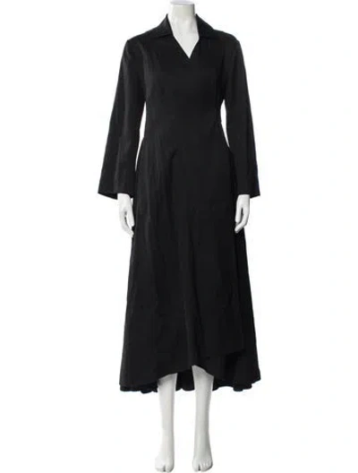 Pre-owned Jil Sander Virgin Wool Trench Coat In Black