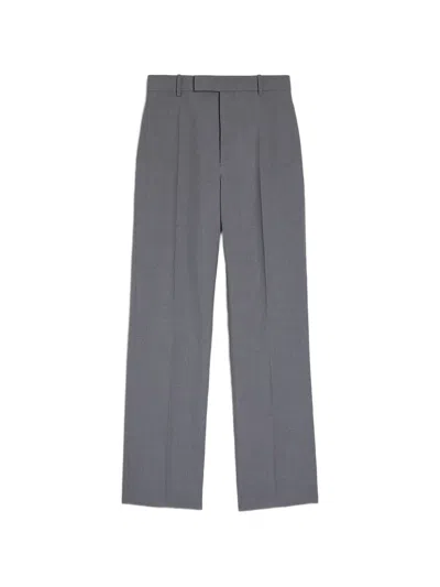Jil Sander Virgin Wool Trousers In Gray