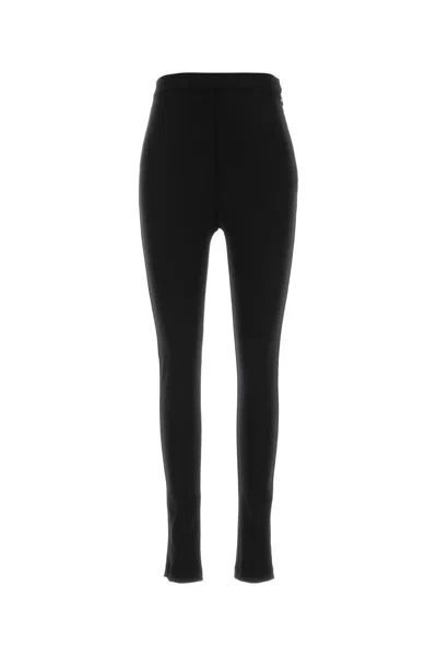 Jil Sander Virgin Wool Stretch Trousers In Black