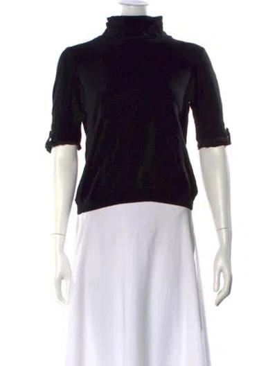 Pre-owned Jil Sander Virgin Wool Turtleneck Top In Black