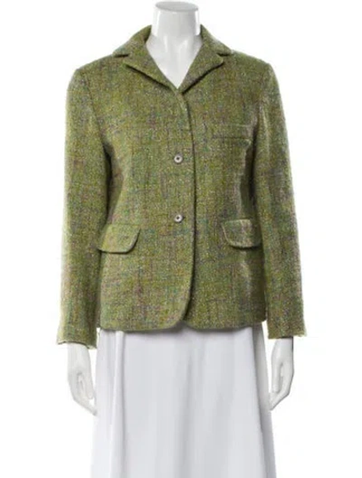 Pre-owned Jil Sander Virgin Wool Tweed Pattern Blazer