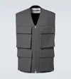 Jil Sander Virgin Wool Vest In London Fog